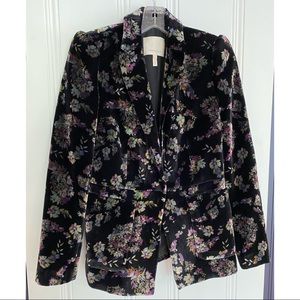 Rebecca Taylor floral velvet blazer, size 2